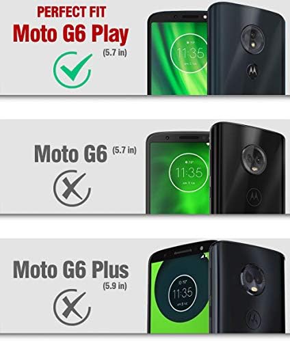 Poetic Moto G6 Play Case, Moto G6 Forge Case, Guardian [גב עמיד בפני שריטות] גוף מלא מחוספס.